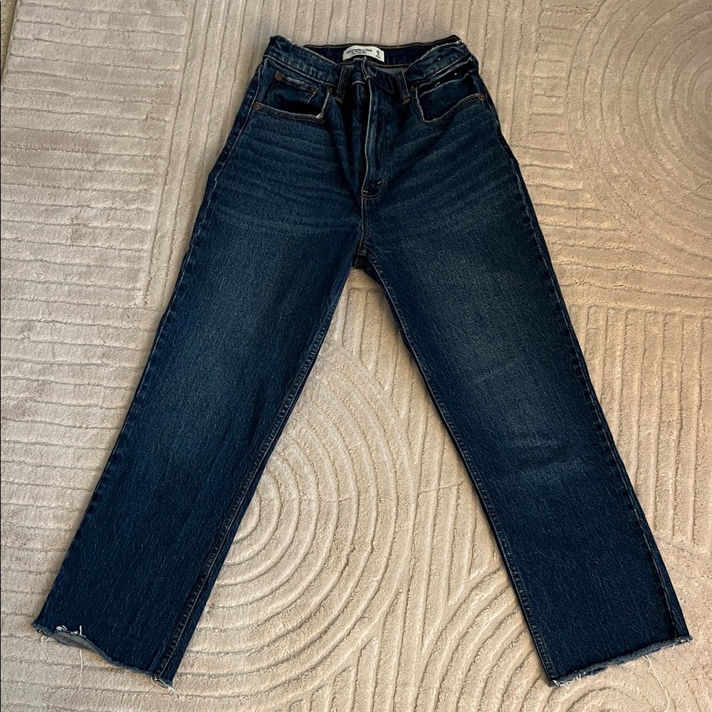 Abercrombie & Fitch Dark Blue Women’s Straight Jeans
